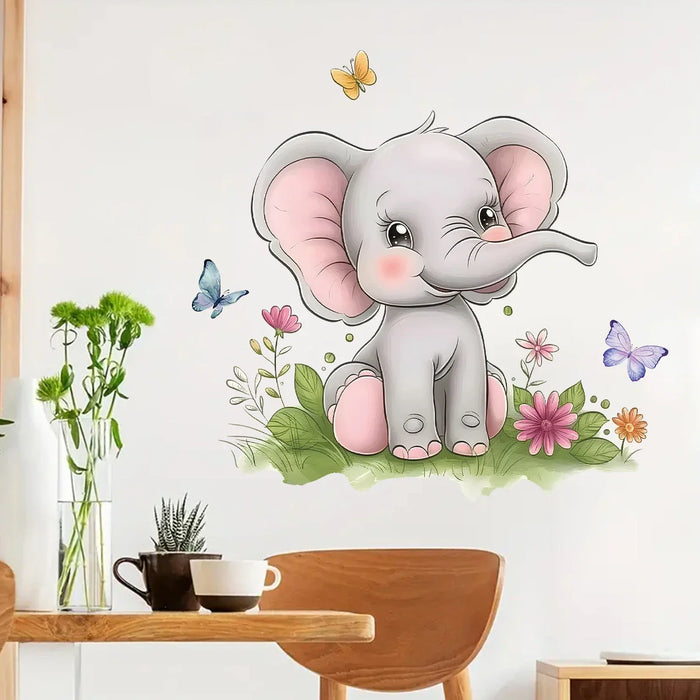 Adorable Elephant Wall Decals For Kids Rooms