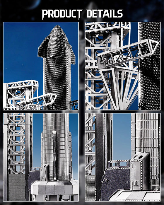 3D Metal Starship Puzzle Kit For Adults