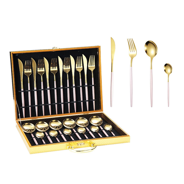 24 Piece High Grade Stainless Steel Tableware Set In Gift Box