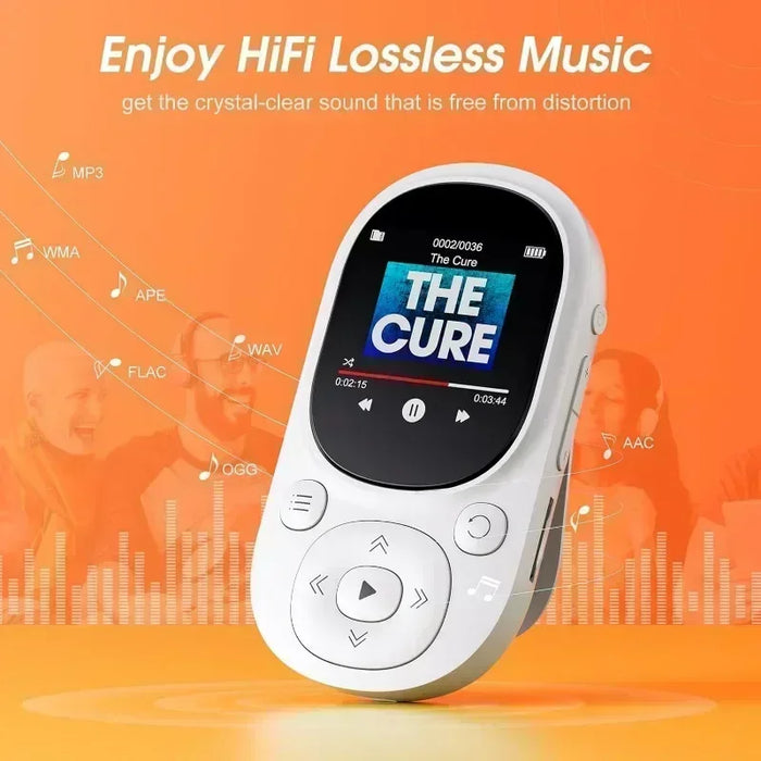 32Gb Bluetooth 5.0 Clip Mp3 Player Lossless Sound Fm Radio Voice Record 128Gb Tf