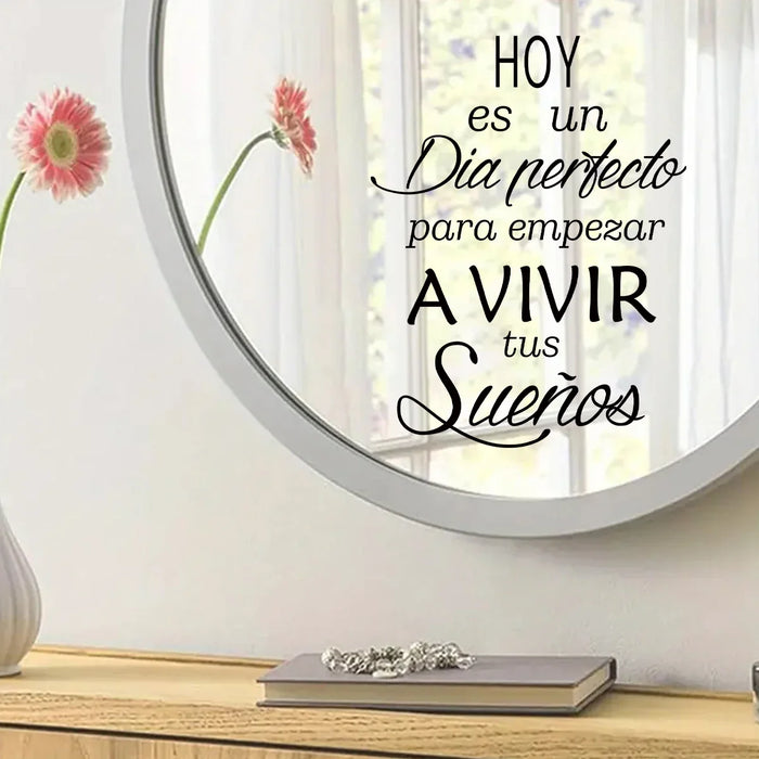 Spanish Inspirational Mirror Stickers For Home Decor