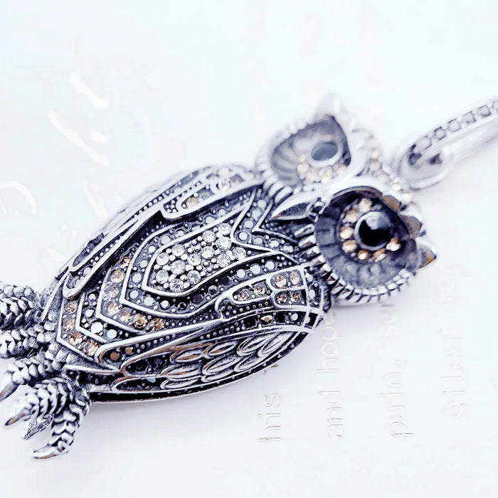 925 Sterling Silver Owl Pendant Fashion Jewelry For Women