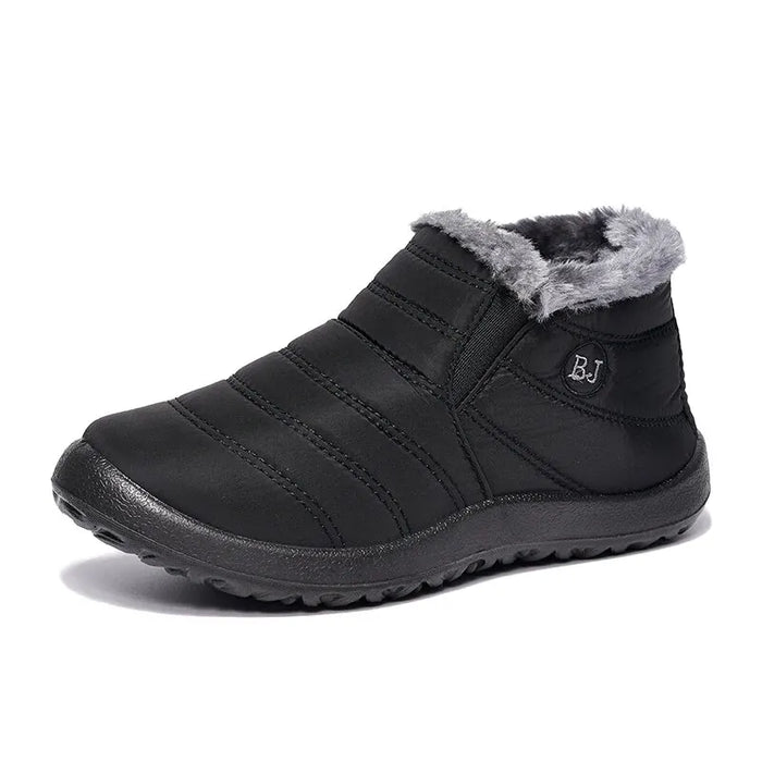 Winter Mens Snow Boots with Plush Insulation and Waterproof Anti Slip Design