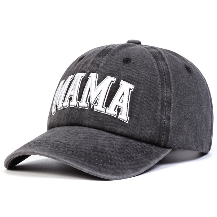Embroidered Mama / Mini Wash Baseball Caps Unisex Parent Child Set