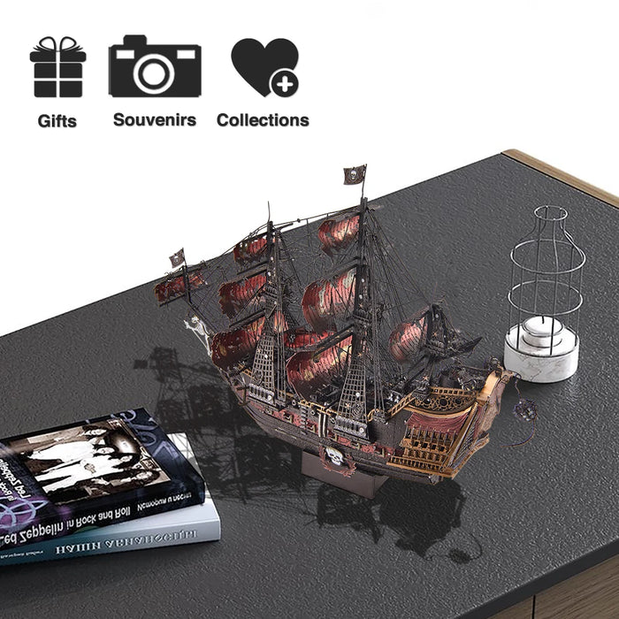 3D Pirate Ship Metal Model Building Blocks For Adult Gift