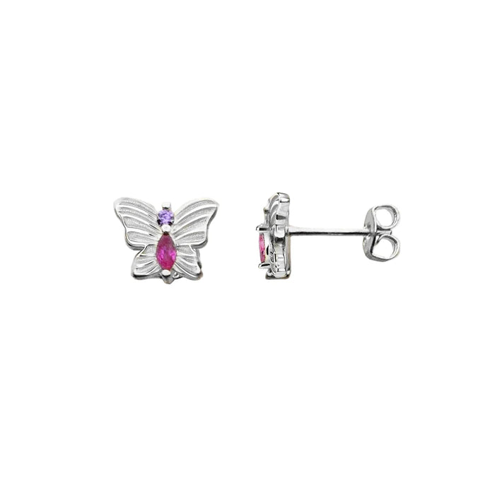 925 Sterling Silver Boho Butterfly Studs Summer Gift