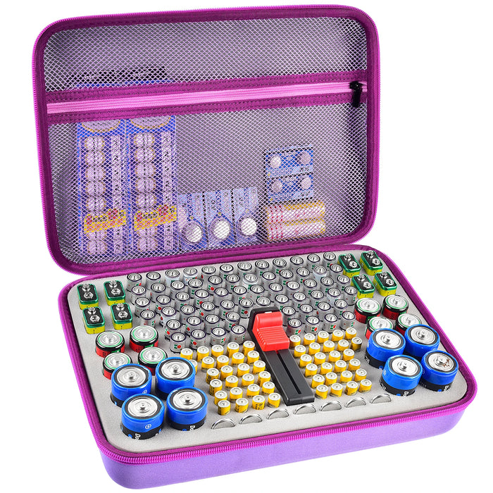 Battery Storage Case Tester Organize Batteries In Garage