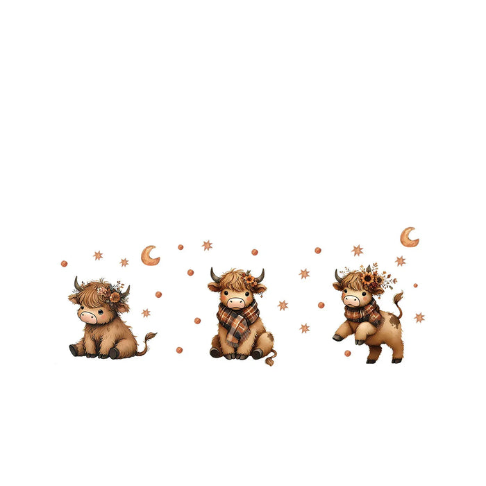 3 Piece Cute Animal Wall Stickers For Kids Room Decor