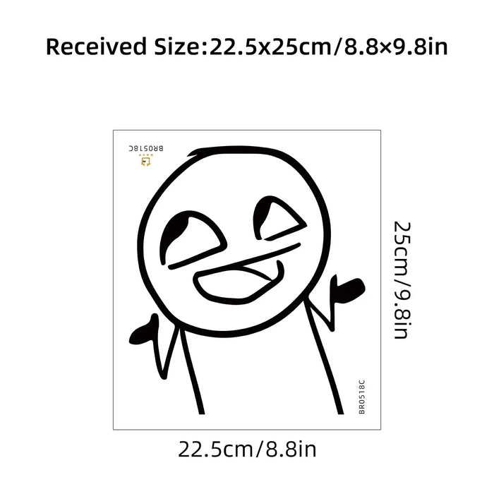 Emoji Stick Figure Wall Stickers For Kids Room Decor