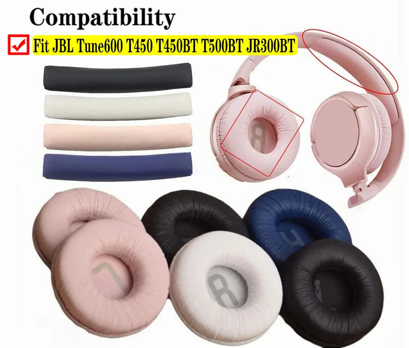 Pair of Replacement Ear Pads For Jbl Tune600 T450 T450Bt T500Bt Jr300Bt Headphones 70Mm