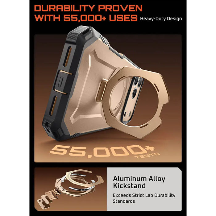 For Iphone 17 Pro Ub Grip Pro Heavy Duty Rugged Magnetic Phone Case With Built-In Tempered Glass Screen Protector