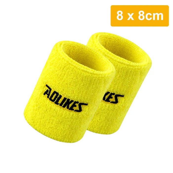 Pair of Moisture Wicking Sports Wristbands For Men & Women Tennis Basketball Running