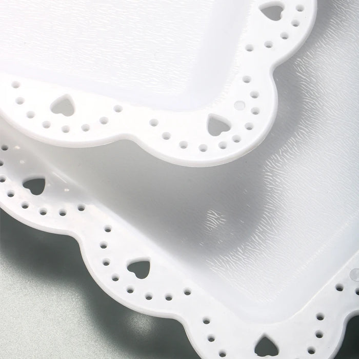 Reusable Pp Square / Rectangular Dessert Plates For Events