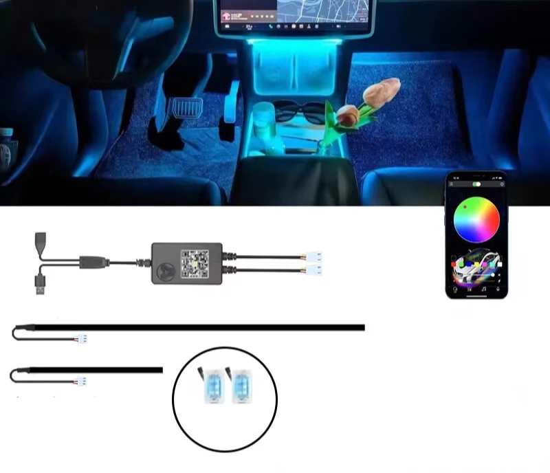 60S Auto Off Car Ambient Light For Tesla Model 3 Y S X