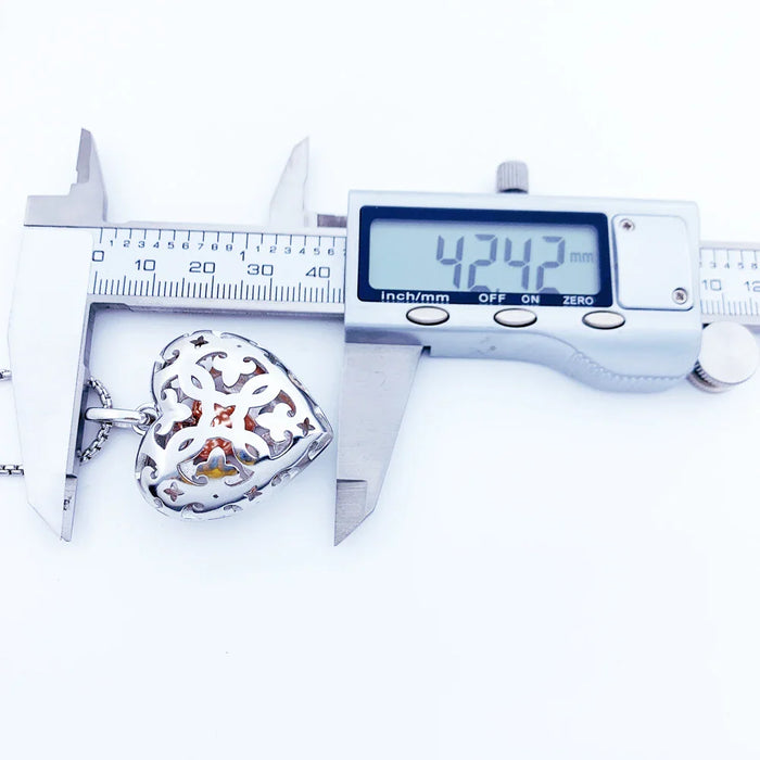 925 Sterling Silver Heart Medallion Necklace Fashion Jewelry For Women For Friend