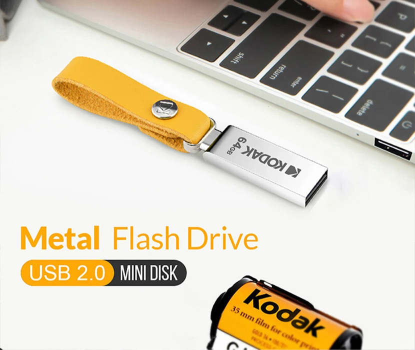 Kodak Metal USB Flash Drive 32gb / 64gb / 128gb Leather Mini U Disk Desktop Storage
