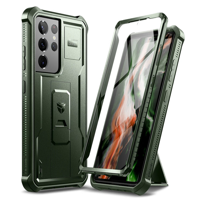 For Samsung Galaxy S21 Ultra 5G Full Body Bumper Military Grade Armor Shockproof Shell Case With Built In Screen Protector