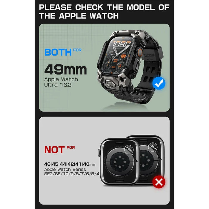For Apple Watch Ultra 2 / 1 49Mm 2024 / 2023 / 2022 Ub Ore Rugged Sport Men Bumper Case With Adjustable Strap Band