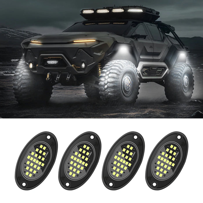 4Pcs Led Rock Lights For Trucks Off Road Jeep Suv Atv Utv Car Chassis Light