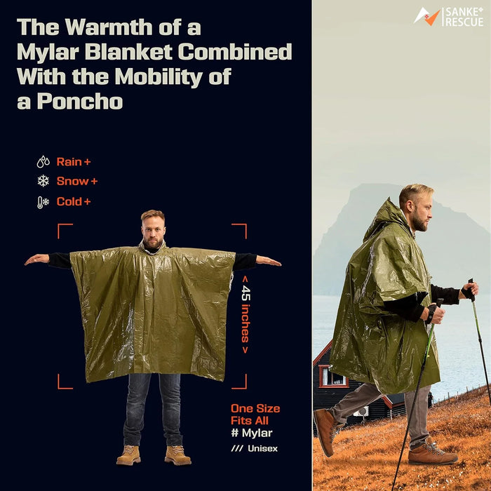 Waterproof Disposable Raincoat For Survival