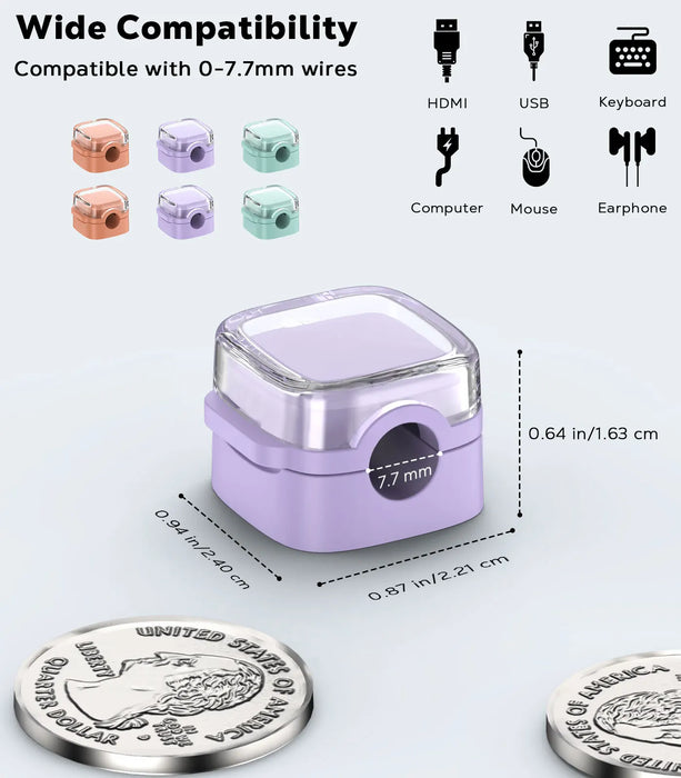 6 Pack Magnetic Cable Clips Under Desk Cable Management Adhesive Magnetic Cord Holder Magnetic Cord Organizer Wire Holder