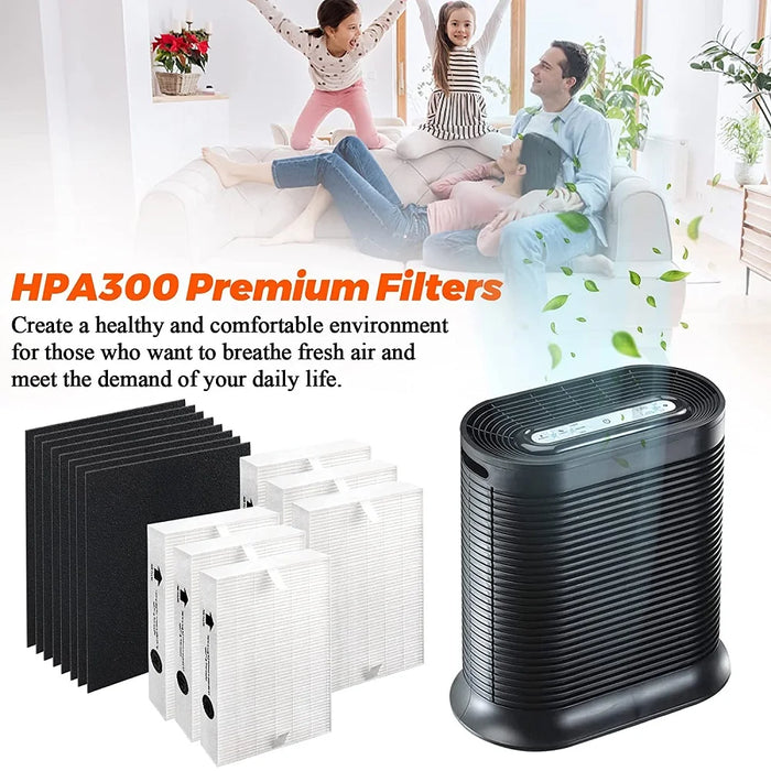 3 Pack Hpa300 Hepa Filter With 6 Pack Activated Carbon Pre-Filter Compatible With Honeywell Hpa300 Hpa304 Hpa5300 Hpa 8350