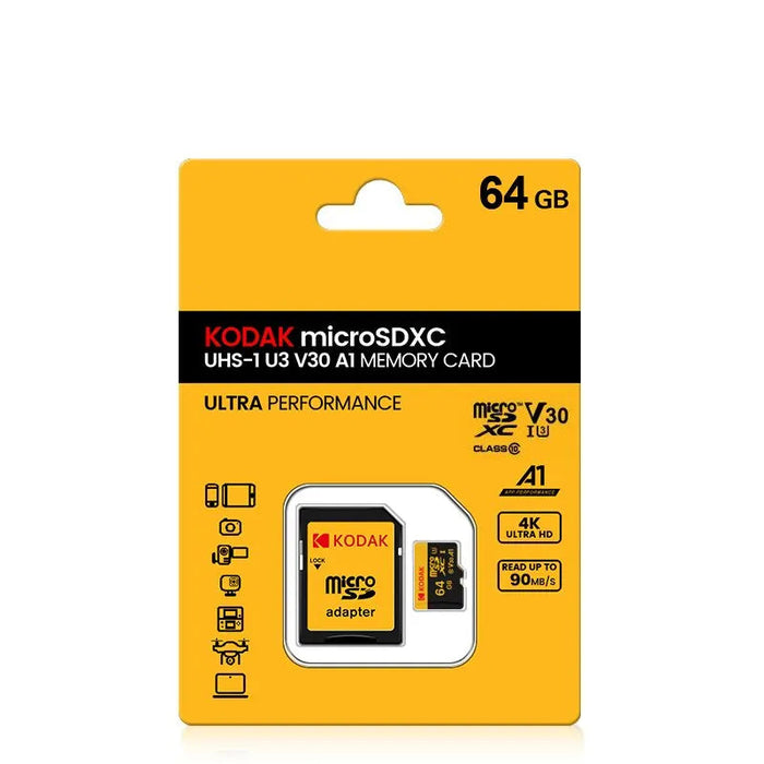 Kodak High Speed 256gb Micro Sd Card Class 10 4k Tf Mecard C10