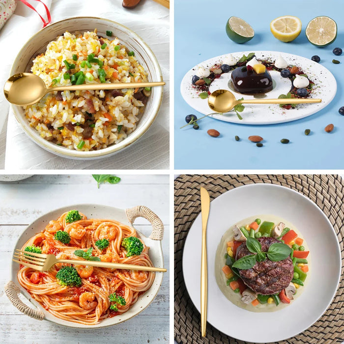 36 Piece Stainless Steel Flatware Set For Elegant Dining