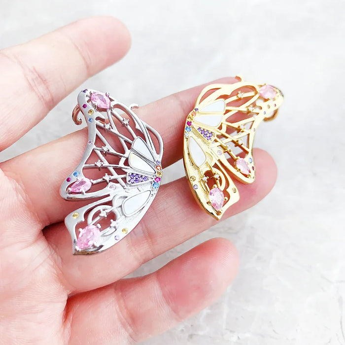 925 Sterling Silver Boho Butterfly Ear Cuff Earrings For Women