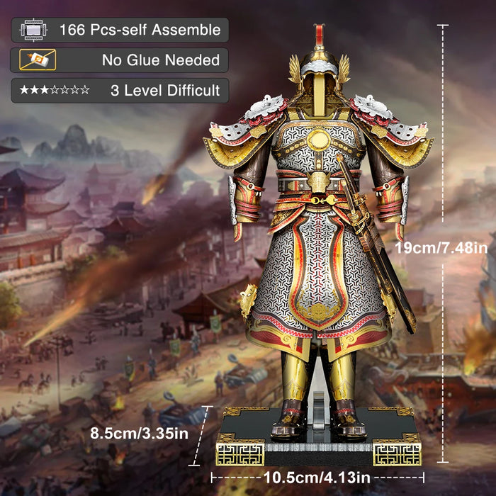 Chinese Ancient Armor Puzzle 3D Diy Set For Adults Brain Teaser Gift