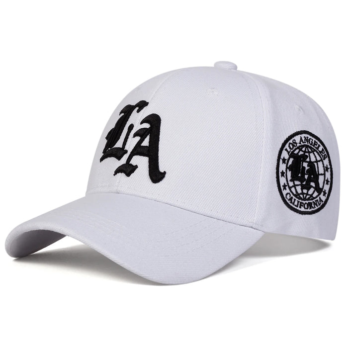 Embroidered La Baseball Cap Adjustable Sun Hat