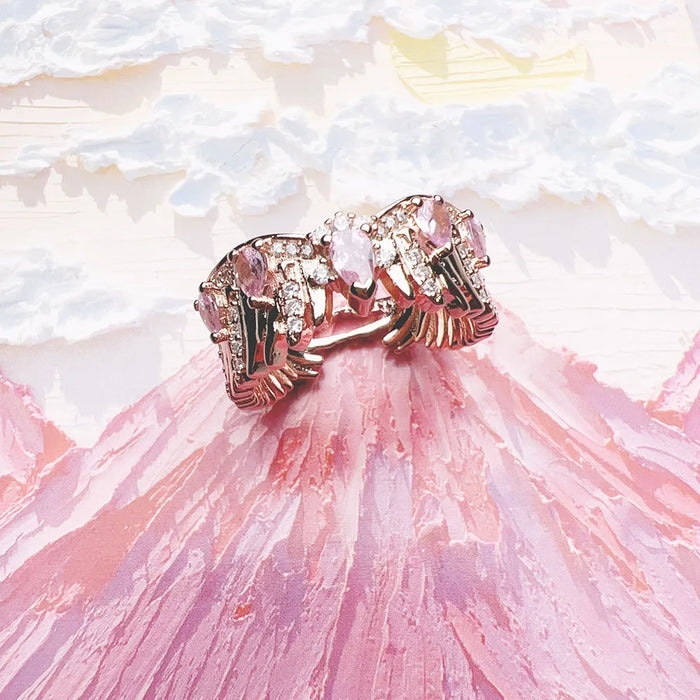 925 Sterling Silver Romantic Gift Rose Gold Phoenix Wing Ring
