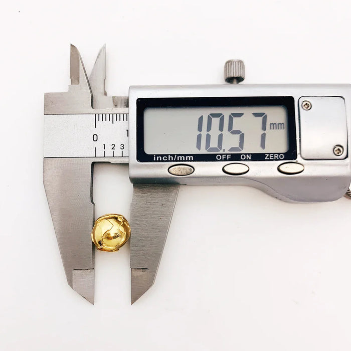 925 Sterling Silver Gold Planet Bead Vintage Charm