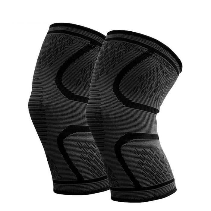 Pair of Breathable Compression Knee Support Sleeve Gym & Sports Protector
