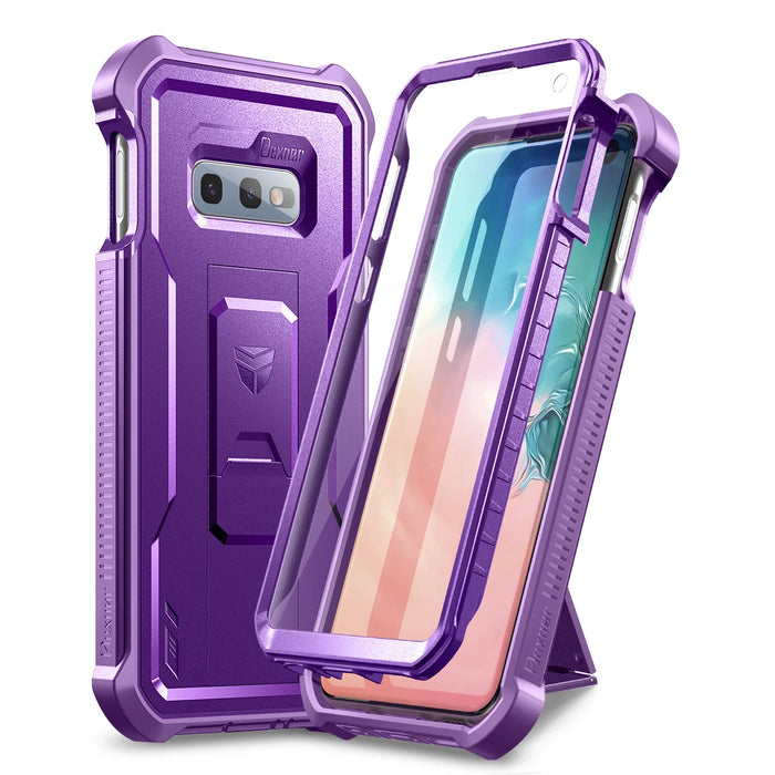 For Samsung Galaxy S10E 5.8 Inch Full Body Bumper Military Grade Armor Shockproof Case With Built-In Screen Protector
