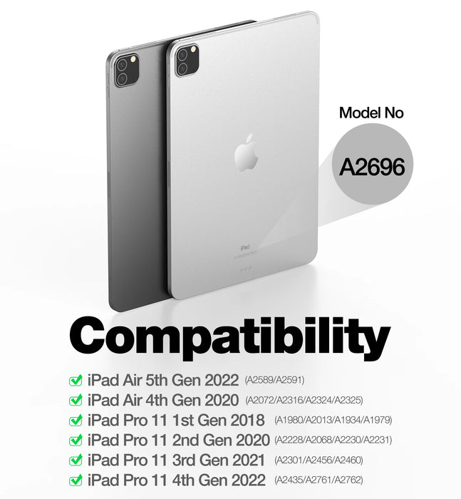 For Ipad Air 5 / 4 10.9" Ipad Pro 11" 4Th / 3Rd / 2Nd / 1St Gen Keyboard Case