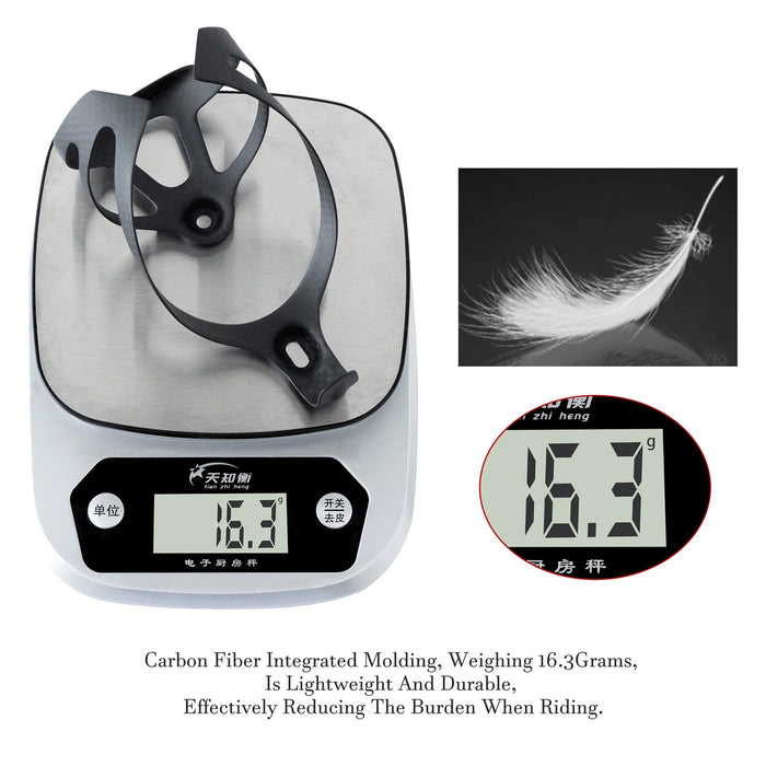 Lightweight Carbon Fiber Bike Water Bottle Cage Matte Black