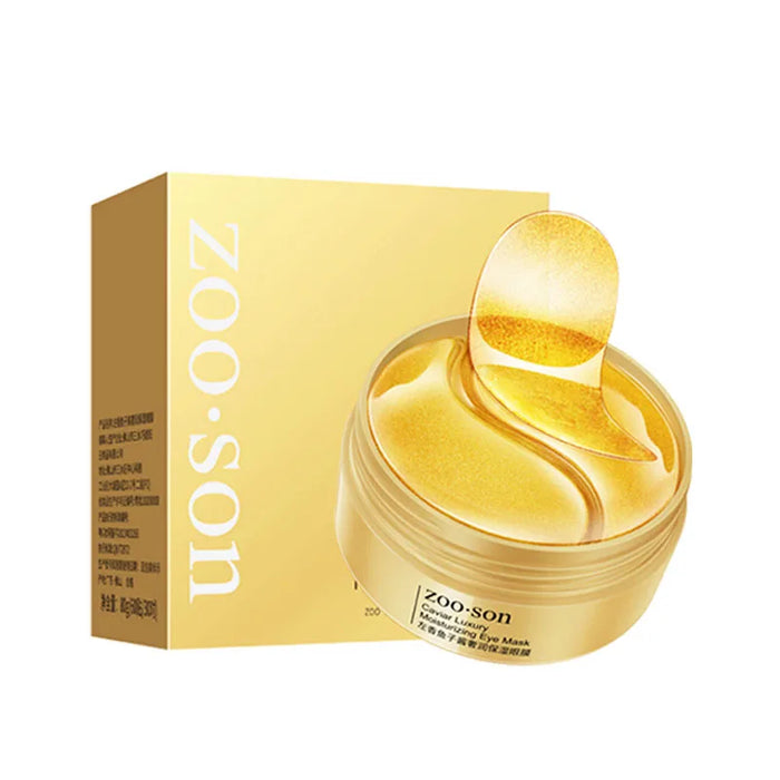 60 Piece Gold Crystal Collagen Eye Mask For Dark Circles & Bags