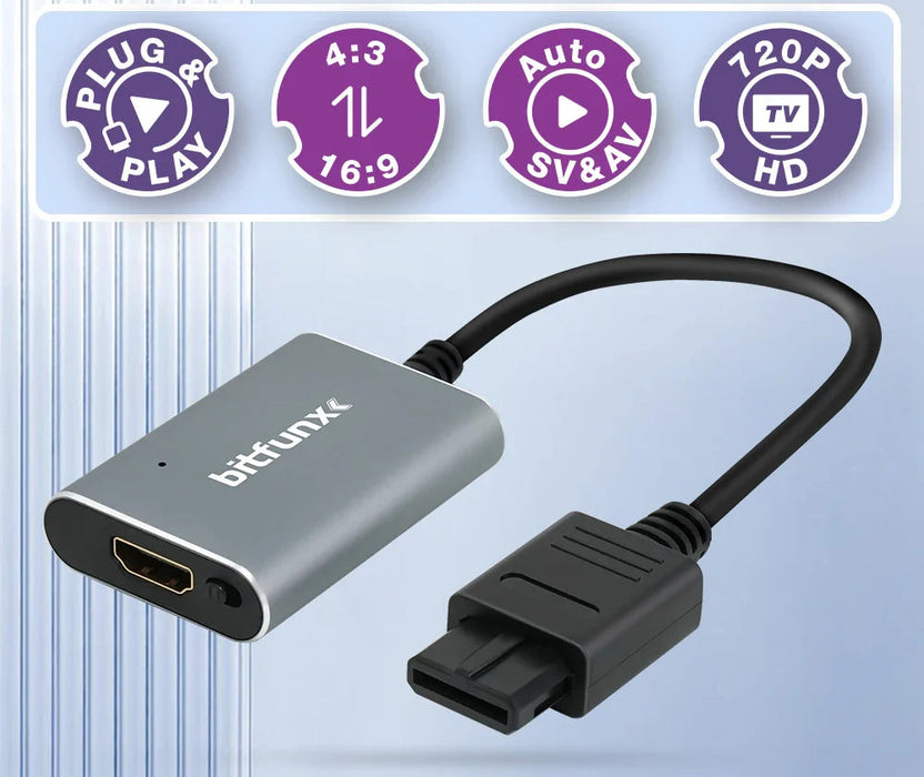 For Ntsc Pal N64 Snes Sfc Ngc Game Console 720P Hdmi-Compatible Adapter S-Video Sv / Av Hdtv Converter