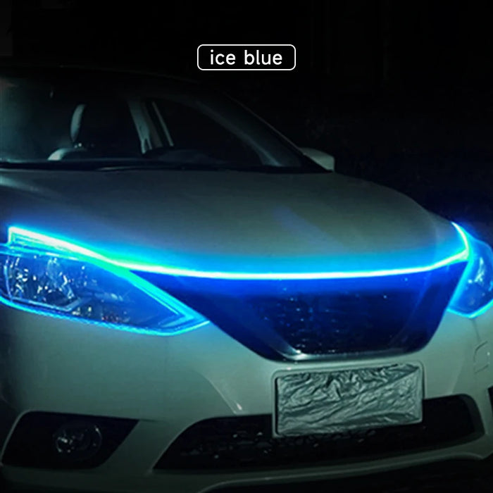 12V Led Drl Strip For Car Hood Decor Starting Scan Ambient Light