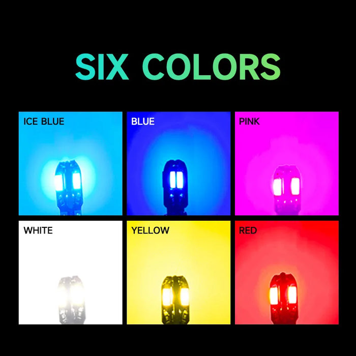 8Smd Canbus T10 Led Bulbs 20Pcs For Car Interior Map Dome Parking Signal Lights 12V