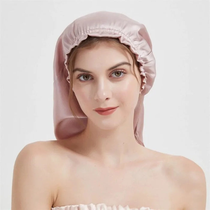 Silk Sleep Cap For Long Hair Soft Elastic Band