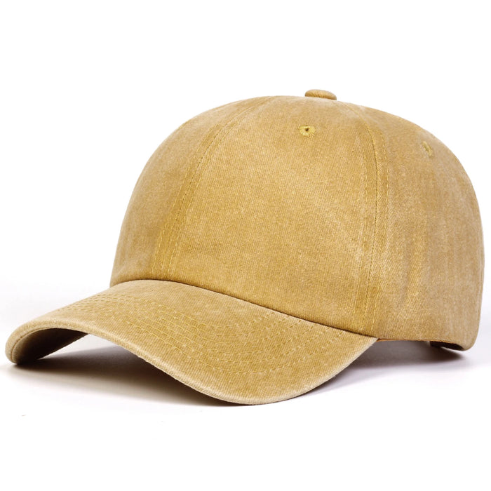 Adjustable Light Wash Baseball Cap For Outdoor Sun Protection