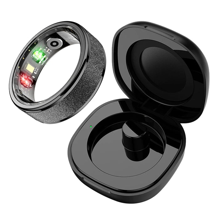 Unisex Smart Ring With Charging Case Health Monitor 5Atm Waterproof