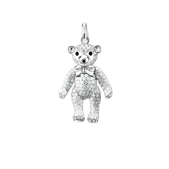 925 Sterling Silver Teddy Bear Pendant Cute Spring Jewelry Gift For Women
