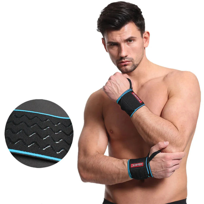Pair of Weight Lifting Wrist Wraps Padded Support For Gym & Cross Training