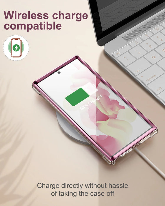 For Samsung Galaxy S22 Ultra Built In Screen Protector Hybrid Hard Shell Tpu Bumper Rugged Case