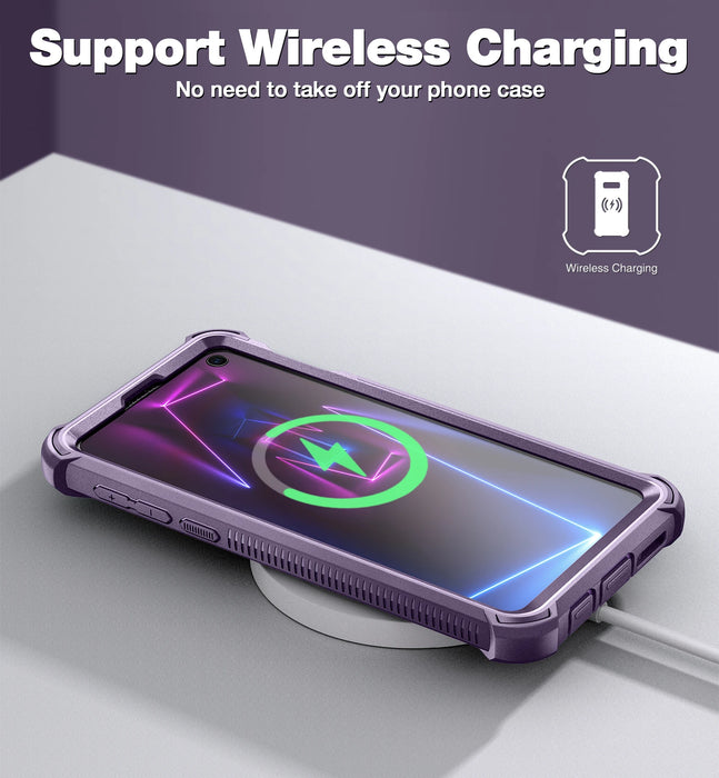 For Samsung Galaxy S10E Clear Rugged Full Body Protective Shockproof Hard Defender Dual Layer Heavy Duty Bumper Case