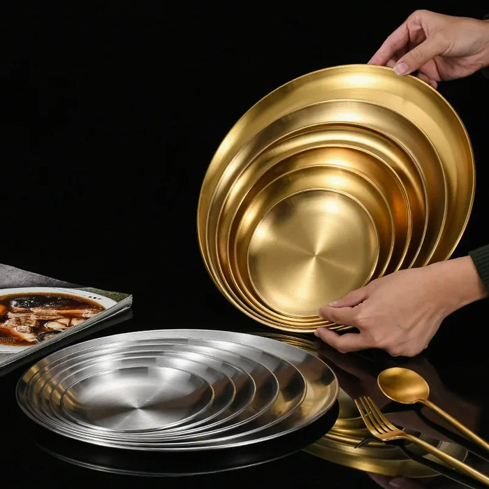 8 Piece Korean Style Stainless Steel Dining Set