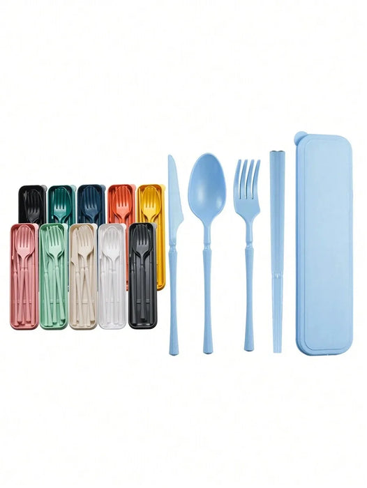 Reusable Plastic Tableware Set For Picnics Camping And Students